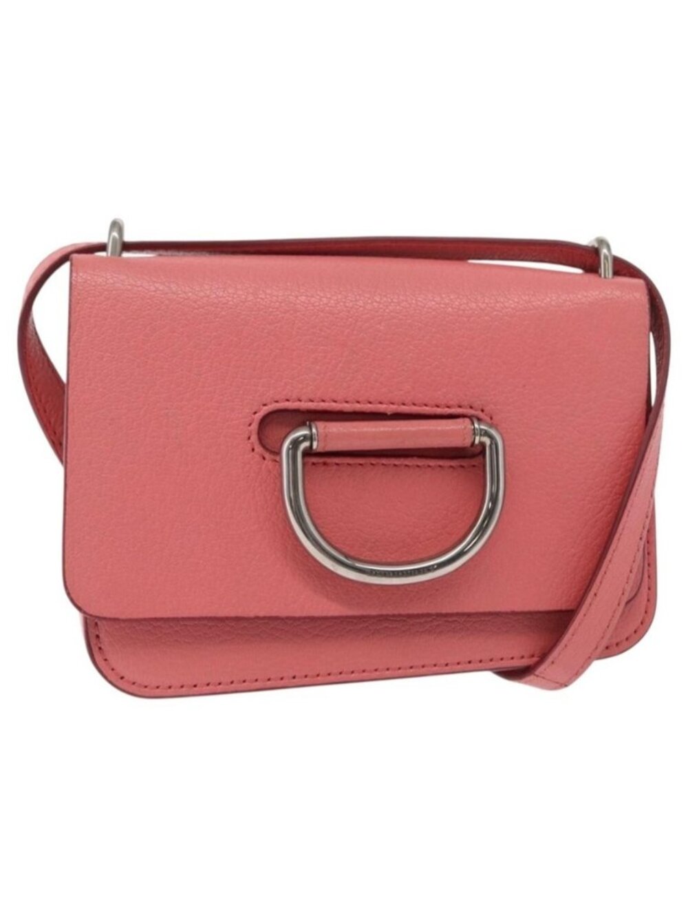 Authentic BURBERRY Shoulder Bag Leather Pink Gold